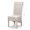 Baxton Studio Trianna Rustic Transitional Whitewashed Rattan and Natural Brown Finished Wood Dining Chair 207-12843 - alternate 4